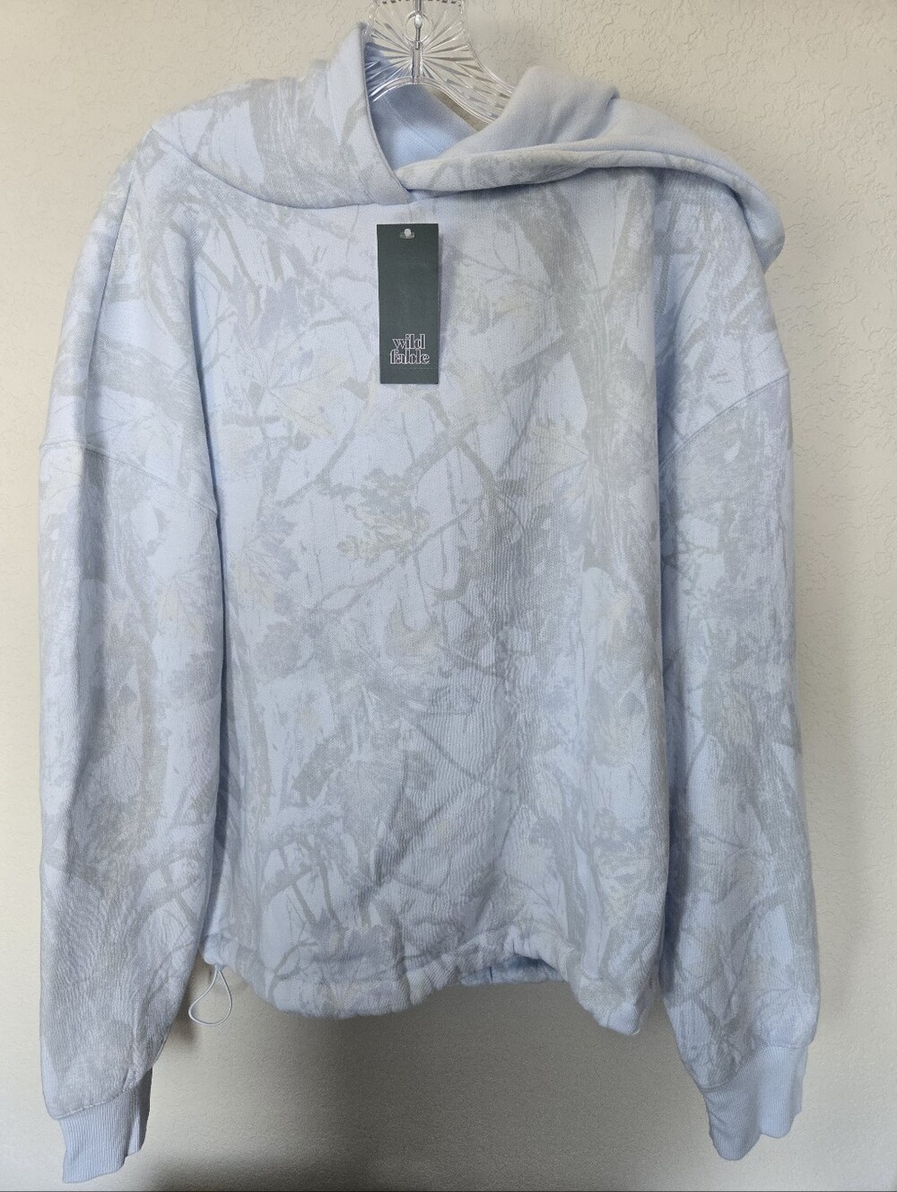 Wild Fable Hooded Sweatshirt Light Blue Camo